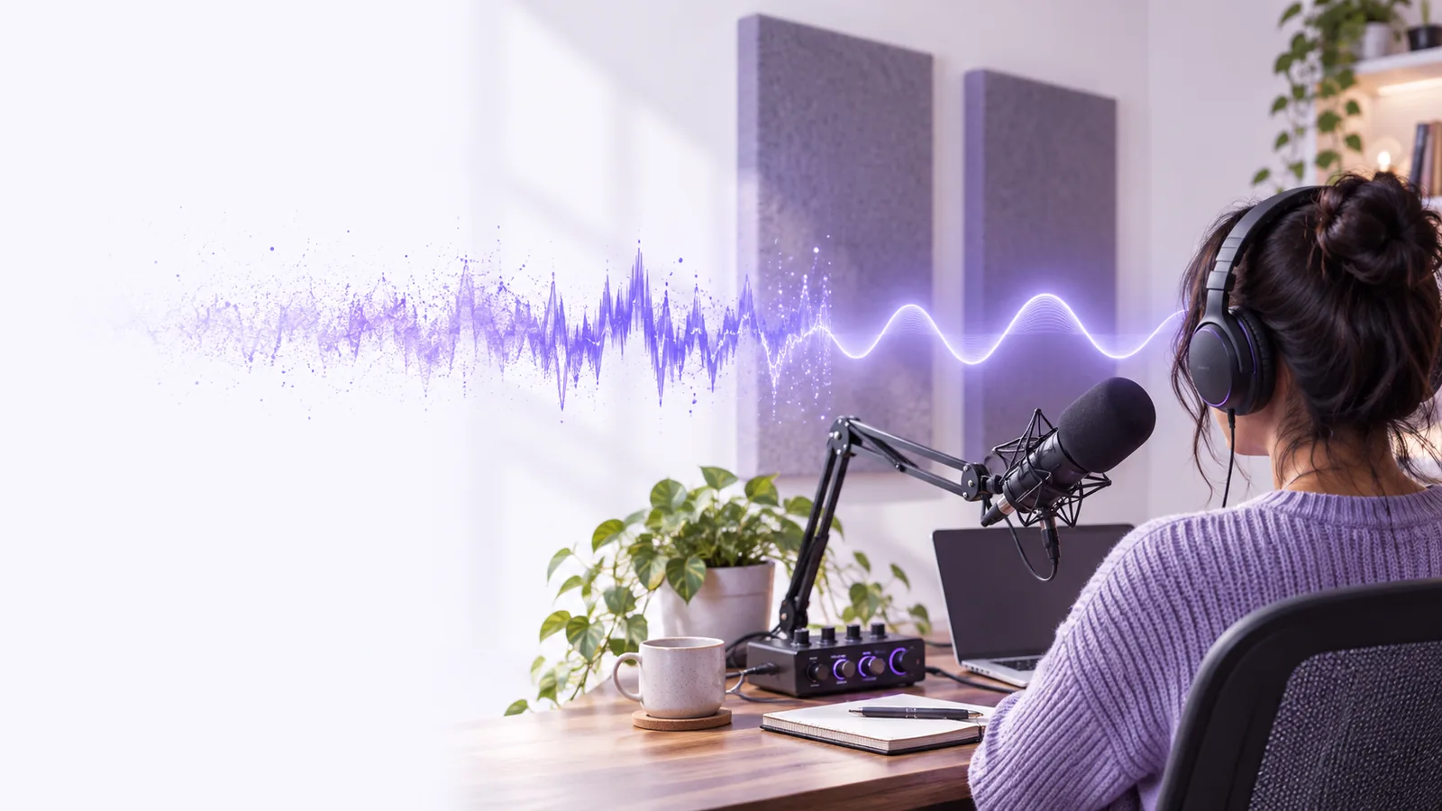 Speaker recording spoken audio