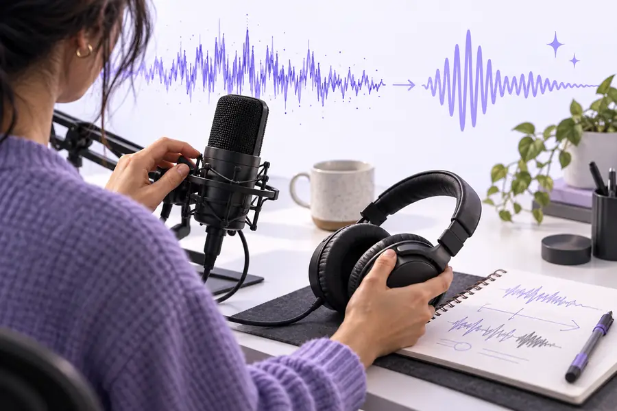 Spoken recording with clearer presence and more even level